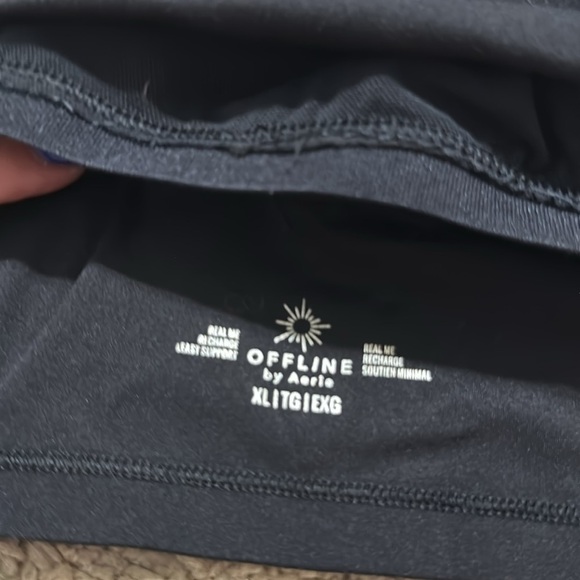 Aerie Black Real  Me Sports Bra XL Recharge - Picture 4 of 5